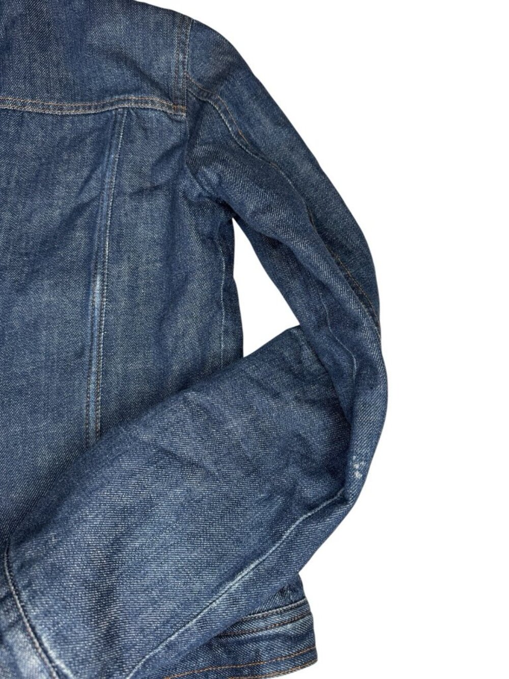 D&G Dolce & Gabbana XS Vintage Y2K Denim Jacket Tiger Stripe Lining Zip Pockets - Picture 5 of 11